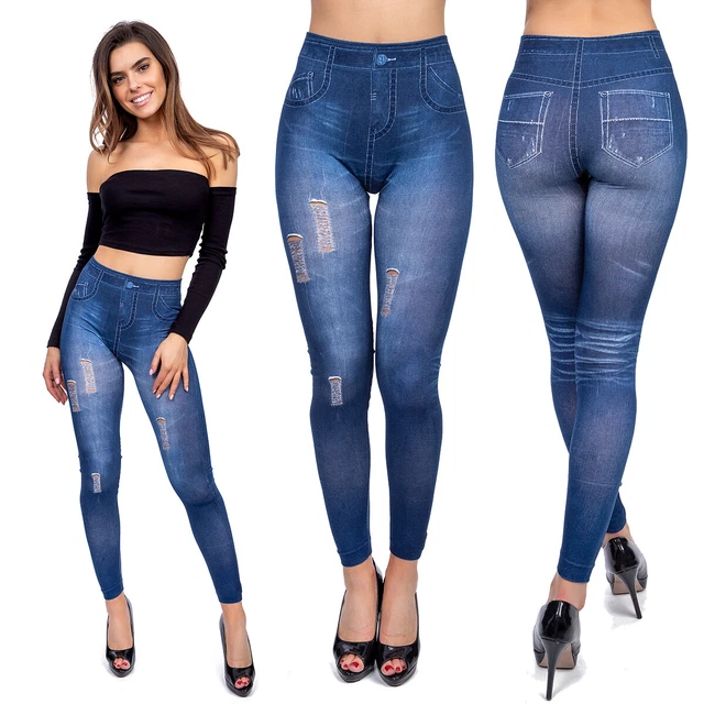 Legging jean sales taille haute