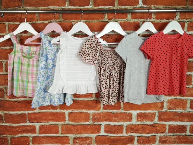 GIRLS BUNDLE AGE 2-3 YEARS NEXT NUTMEG etc TOP T-SHIRT VEST SUMMER KIDS SET 98CM