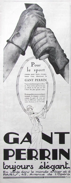1924 Press Release Perrin Glove For Golf Sport