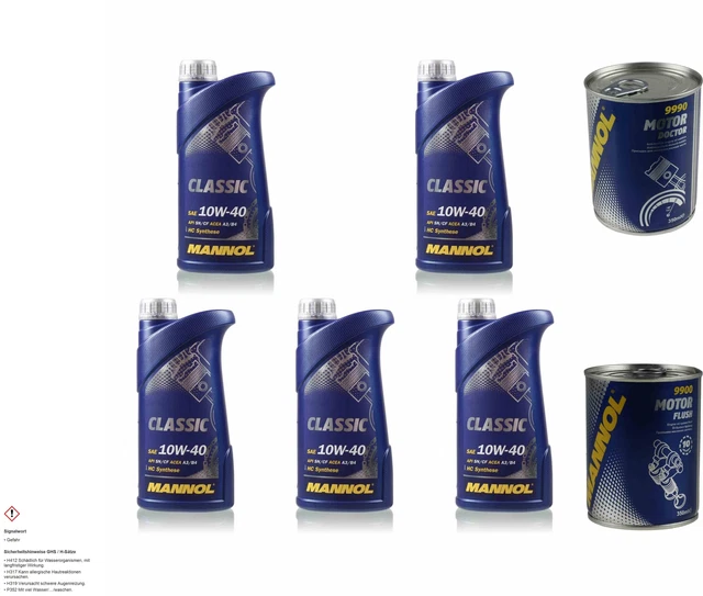 5L Olio Motore MANNOL Classic 10W-40 1xMotor Doctor + Motore Flush