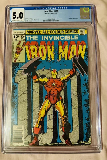 INVINCIBLE IRON MAN #100 Marvel Comics UK Price 1977 VF CGC 5.0