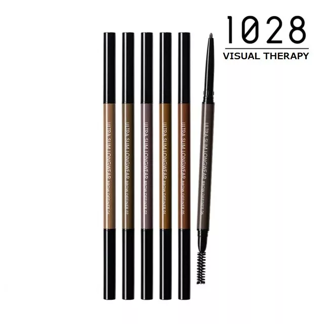 [1028 VISUAL THERAPY] Ultra Slim Eyebrow Pencil with Built-in Brush 0.12g NEW