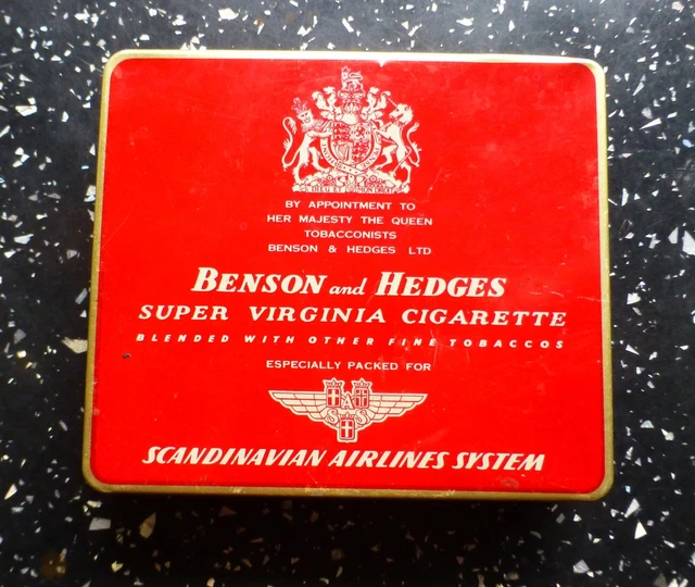 1920S OLD VINTAGE Benson & Hedges Super Virginia Cigarette Tin Case Box  £86.78
