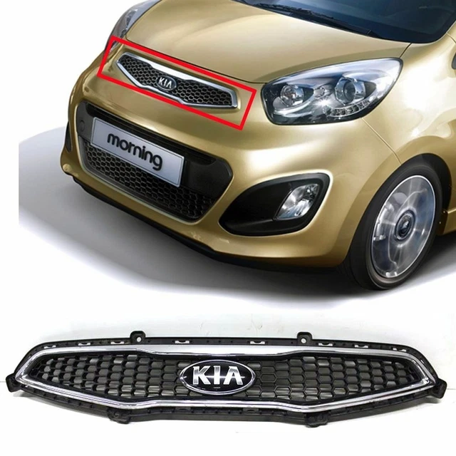 Grille De Calandre Avant Nid D'abeille Noire Pour Audi A4 / S4 B8 (2009-2012) - Style RS4 - Protection De Radiateur Avec Supports Radar