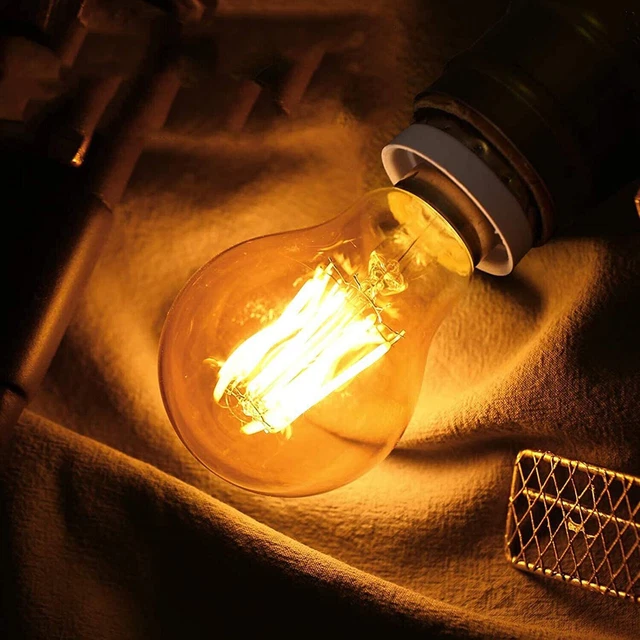 Vintage Dimmable E27 ES A60 Filament LED Light Bulb 4W Industrial Edison Lamps