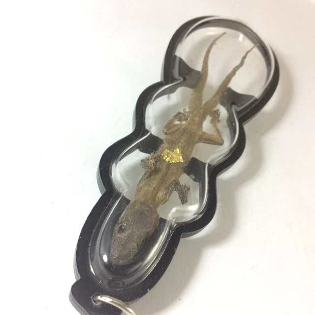JING JOK LIZARD 2 TAILS GECKO Power Reptile Magical Pendant Lucky Gamble Wealth