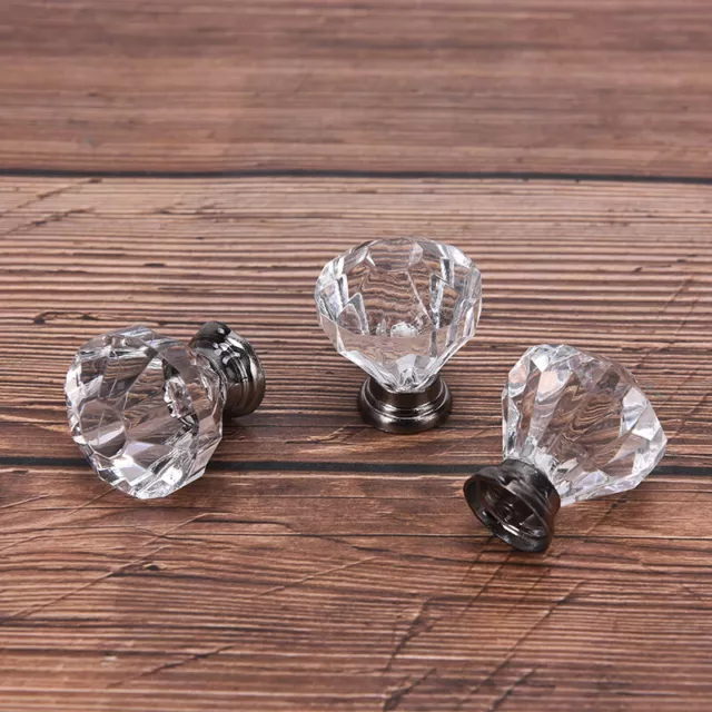 Crystal Glass Door Knobs Drawer Cupboard Cabinet Handle Furniture Hand gtB#km 3