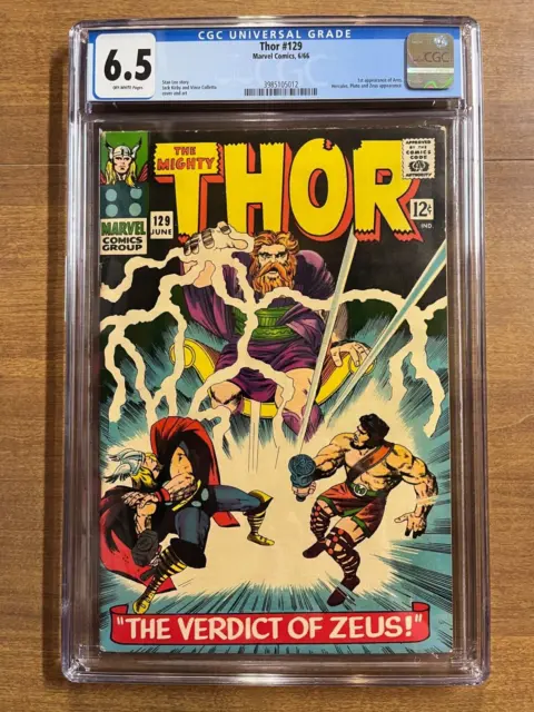 Thor (1966) #129 CGC 6.5 Off-White to White Pages 1st Appearance of Ares Marvel