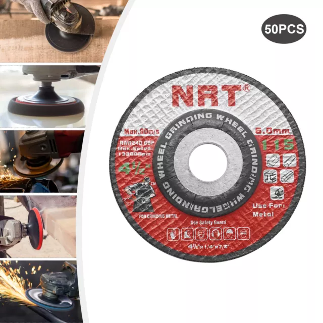 50 PACK Grinding Wheels 4-1/2" x 1/4" x 7/8" Metal Steel Angle Grinder Φ 4.5inch