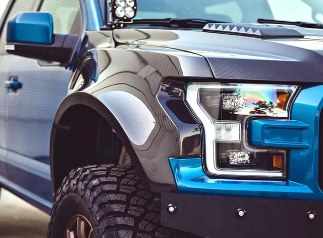 Wide Body Raptor Build 2017-2020 FORD RAPTOR Carbon Fiber Wide Body Front Fenders Pair *AC ...
