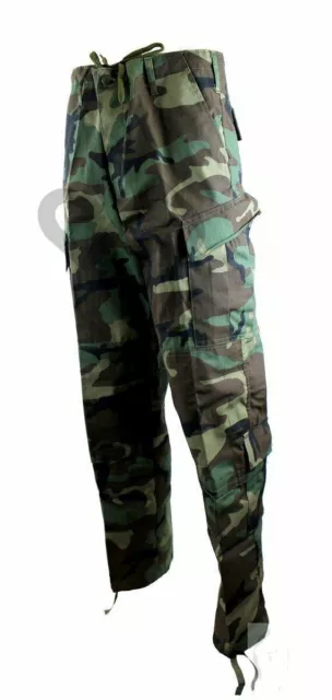 Military BDU Combat Trousers (Woodland Camo)