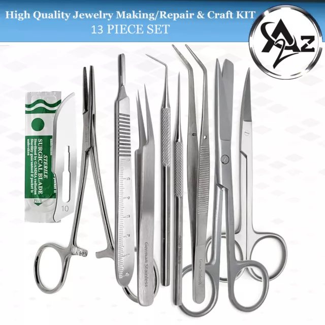 13x Best Jewelry Making Repair Tools Kit Beading DIY Craft Supplies Starter Pack