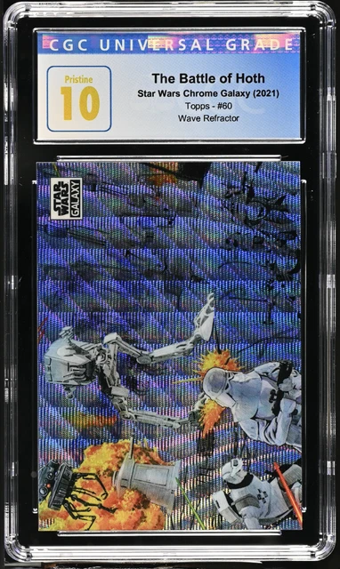 2021 Star Wars Galaxy Chrome #60 The Battle Of Hoth Wave Refractor /99 Cgc 10