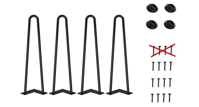 WINSOON Set di 4 Gambe per mobili 45 cm gambe tavolo per la protezione. 496602