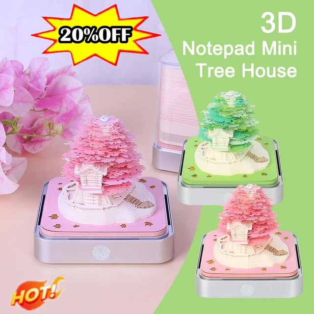 DESK CALENDAR WITH Lights, 2024 DIY Calendar 3D Memo Paper Art Pad .AU