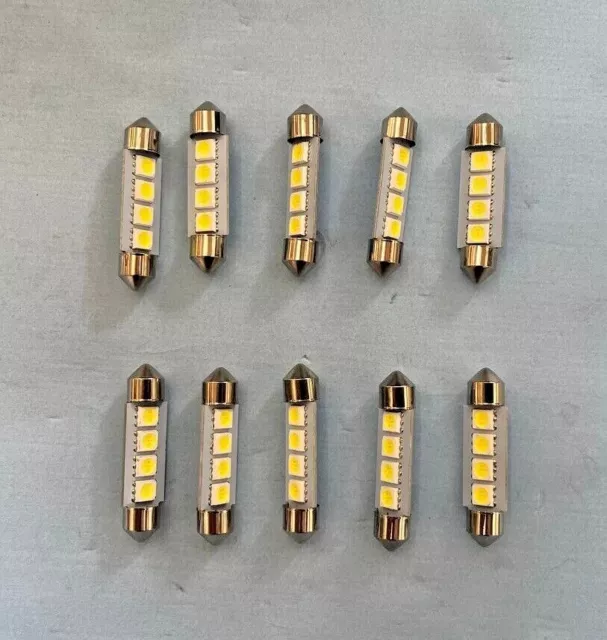 Fit Honda Car Interior Light 41Mm 4Smd Led 5050 Festoon Xenon Bulb Error Free