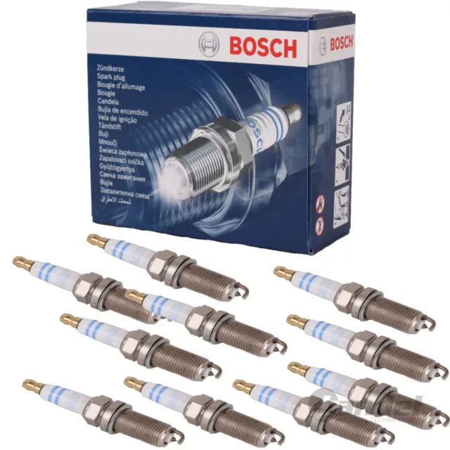 10 BOSCH Double Platine Bougies pour Audi RS6 C6 5.0 V10 Bi-Turbo Quattro 580PS