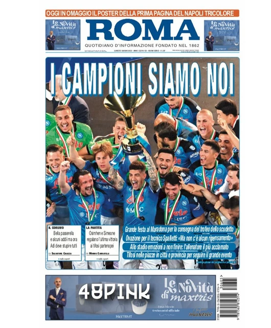 La prima pagina del Mattino dedicata allo Scudetto del Napoli: sfoglia il giornale digitale
