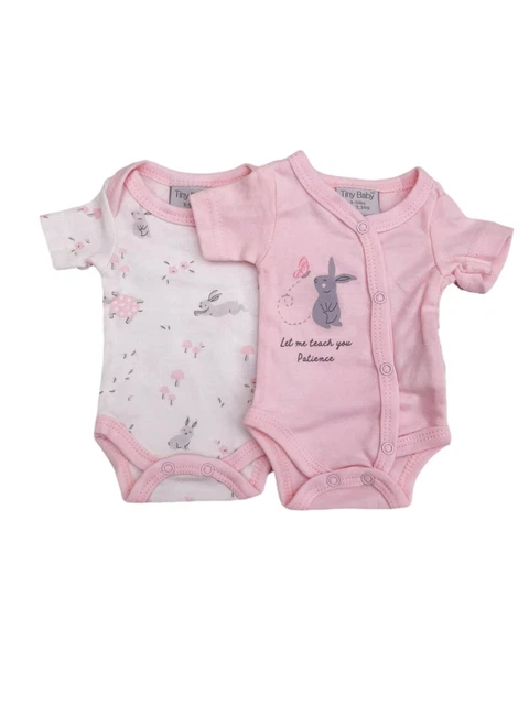 BNWT Piccolo Prematuro Baby Ragazze o Cotone Doppio Pezzi Di Tuta 1.4-2.3kg