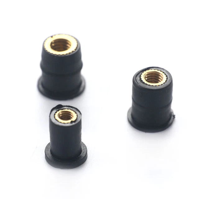 10PCS Motorcycle For M4/M5/M6 Rubber Well Nuts Riding Accessories Fastener Go