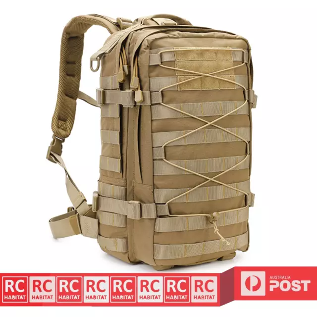 25L Tactical Backpack Military Hunting Bag Fishing Hiking Outdoor Heavy Duty