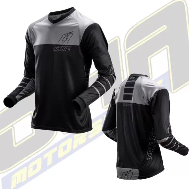 NEW JITSIE TRIZTAN Trials Bike Jersey Shirt Top BLACK / GREY - Beta TRS GasGas