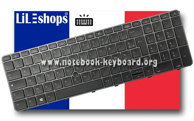 Clavier ORIGINAL QWERTY HP Pour ZBook 15 G1/G2 & 17 G1/G2 - Réf. MP-12P2-733688-131 - Reconditionné Très Bon état