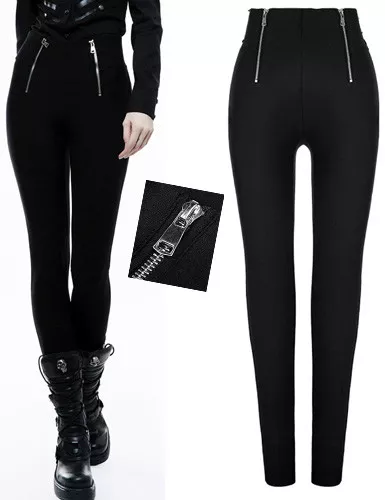 Pantalon taille haute gothique punk lolita militaire zip zippé fashion Punkrave