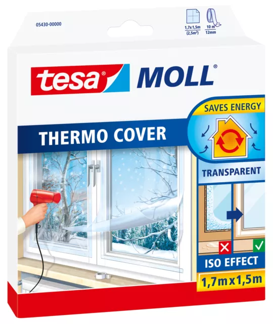 tesamoll Thermo Cover Isolierfolie Fenster (1 Stck.) - Fensterfolie transparent