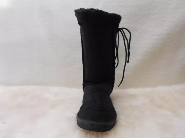 Ugg Boots Tall, Synthetic Wool, Lace Up,Youth Size 4 Colour Black