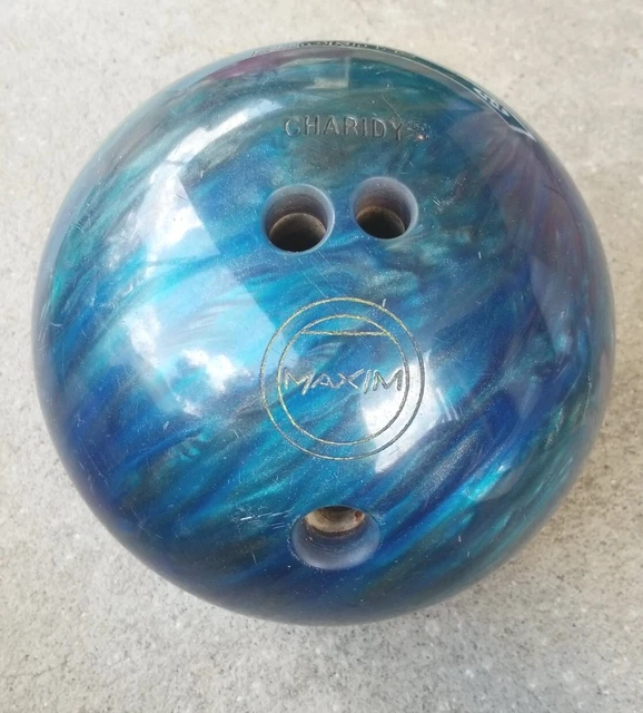 Vtg 12 lb 2.1 oz Ebonite Maxim Bowling Ball Sparkle Pearl RH