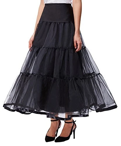 Size Floor Length A Line Underskirt Tulle Petticoat for Long...