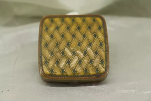 Vintage Compact "Roger & Gallet" Paris Gold Brass Toned Makeup Powder Case Boxed