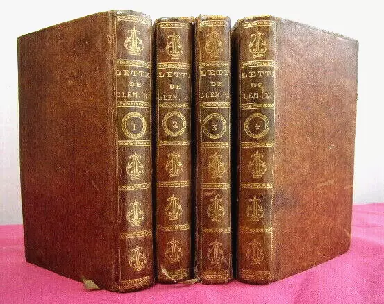 1777. Lettres intéressantes du Pape Clément XIV ( Ganganelli ) 4/4 vols