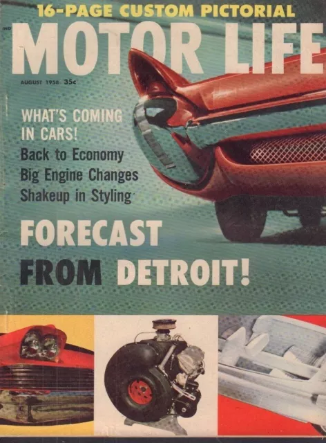 Motor Life Magazine Forecast From Detroit August 1958 030618nonr