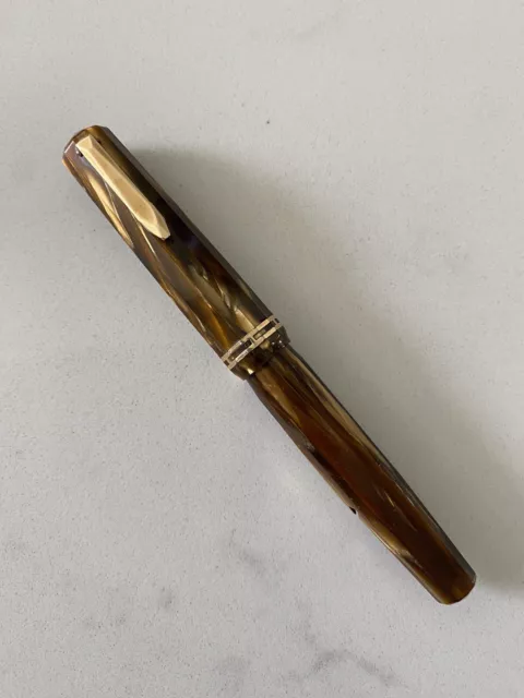 1930's Restored Carnelian Wahl Eversharp Doric Fountain Pen 14K Signature #2 Nib
