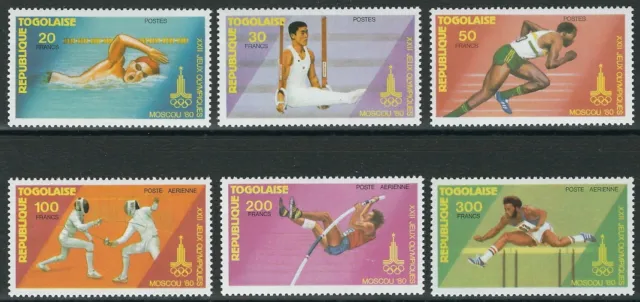 Togo - Olympische Sommerspiele Moskau Satz postfrisch 1980 Mi. 1422-1429
