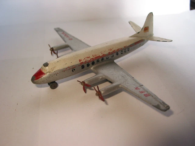 Ancien Avion Vickers Viscount Air France & Boite D'origine réf: 60E Dinky Toys français années 1950 - Collection