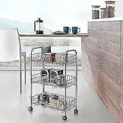 Cucina plastica Organizer con Rotelle per Cucina a 3 e 4 Ripiani 3