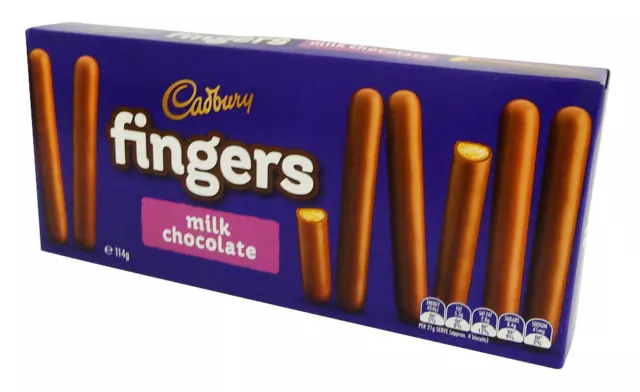 Cadbury Milk Chocolate Fingers (114g x 12 boxes in a display unit))