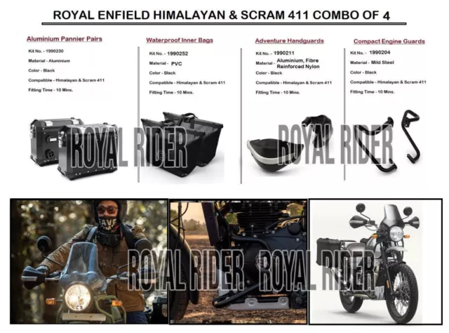 Royal Enfield Combo de 4 accesorios para Himalayan y Scram 411