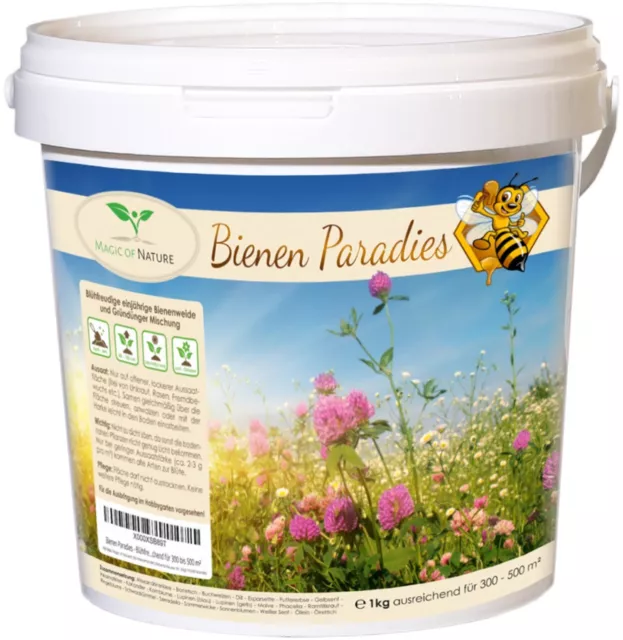 1 kg Bienen Paradies - Bienenweide und Gründünger Mischung (für 300 bis 500 m²)