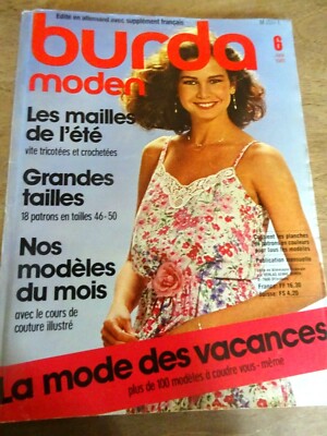 MAGAZINE BURDA VINTAGE DISCO HITS LES TABLIERS TENUE DE SOIREE ETC DECEMBR 1978 