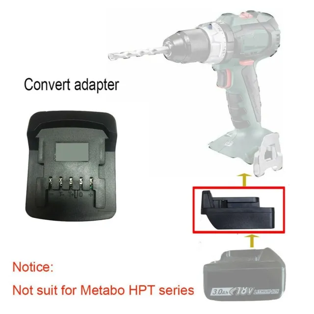 Adaptateur de batterie universel pour Metabo pour outils 18 V compatibilité tra