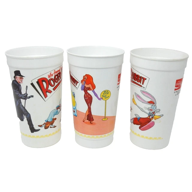 1988 VINTAGE MCDONALDS Who Framed Roger Rabbit Lot Of 3 Plastic