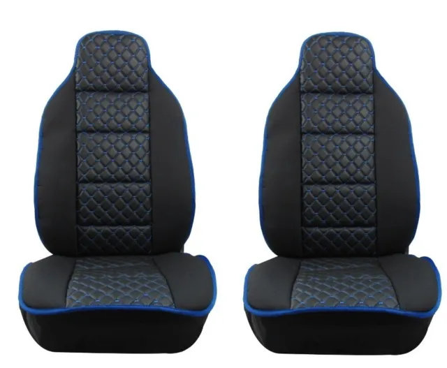 2x Autositzauflage Sitzauflage Schonbezug Universal Werkstatt Blau für Skoda