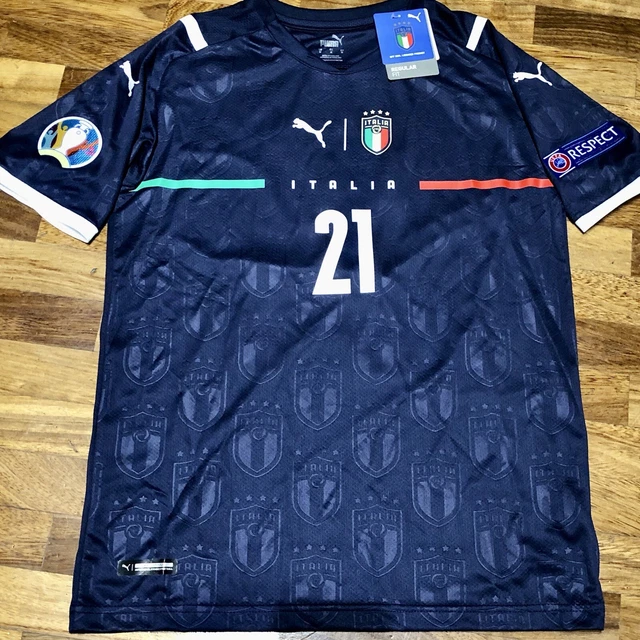 Maglia Italia Calcio Europei 2024 – Girocollo Manica Corta, Ufficiale Fan Merchandise, Taglie Più Piccole Del Standard - copertina