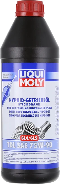LIQUI MOLY HYPOID Gear Oil (GL4/5) TDL SAE 75W-90 | 1 L | Gear oil ...