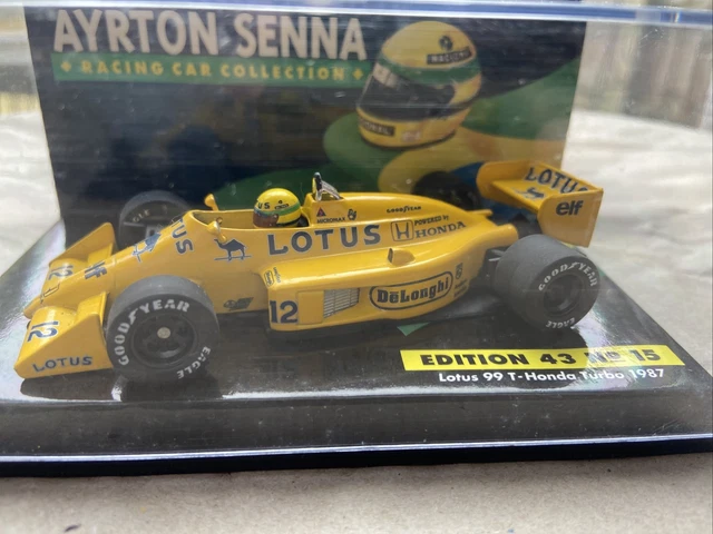 Casque Minichamps 1/8 – Ayrton Senna – Lotus 1987 – 540380712 (occasion, Boîte Usée)