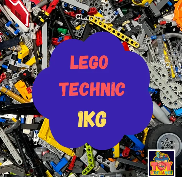 LEGO Technic 1 Kg Bundle - Job Lot of Beams, Pins, Axles, Gears, Panels, Wheels